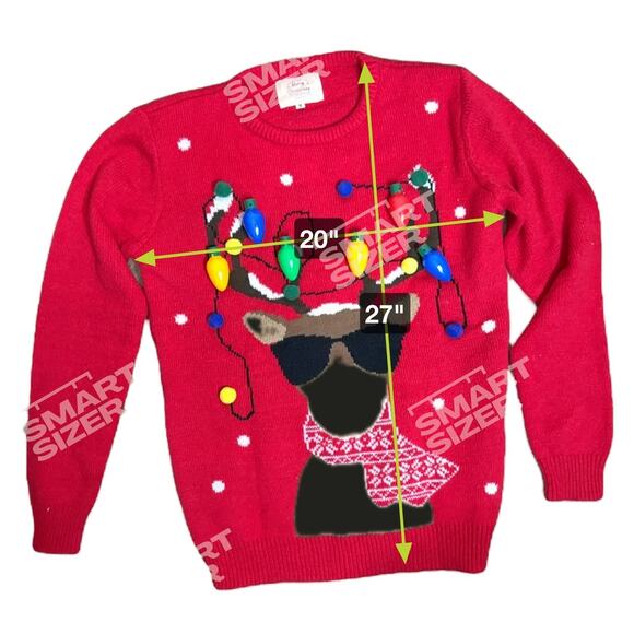 Merry Christmas Elf Approved Reindeer Light Up Christmas Sweater Size Medium - Picture 5 of 7
